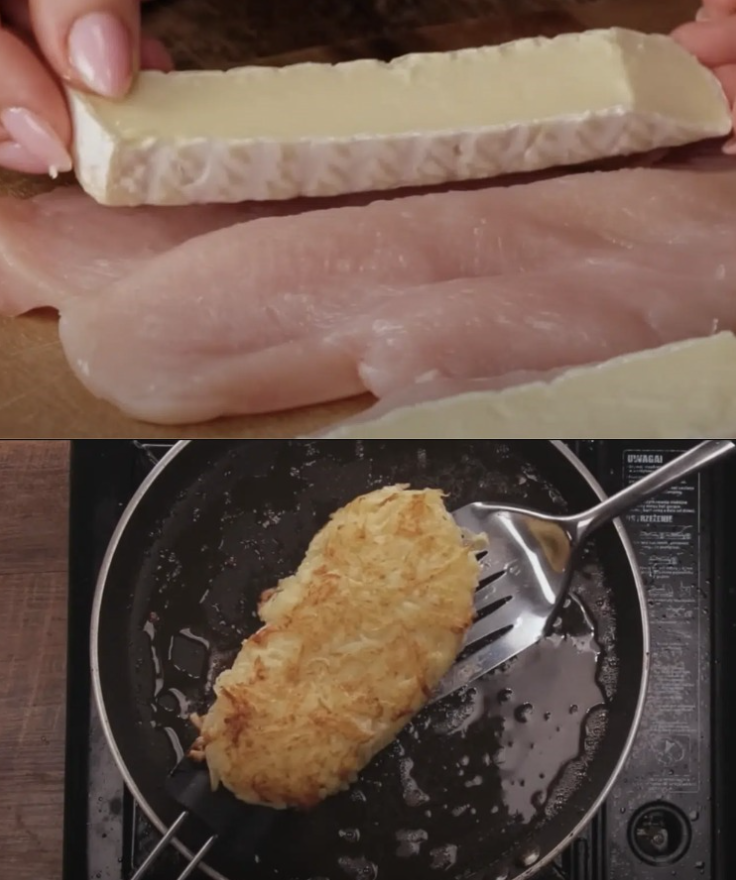 Petto di Pollo Ripieno di Formaggio in una Giacca di Patate: Un Pranzo Gustoso e Creativo