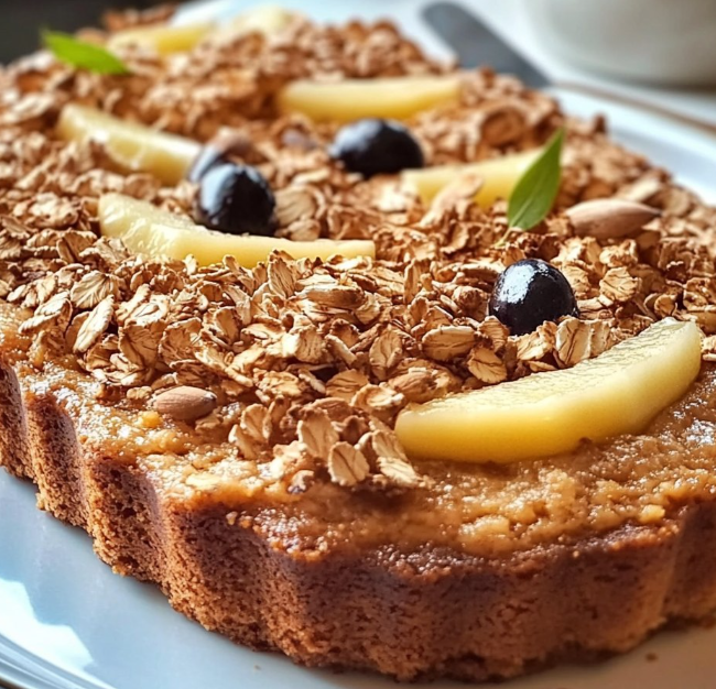 Torta di Farina d'Avena con Mele e Noci: Un Dolce Semplice e Sano