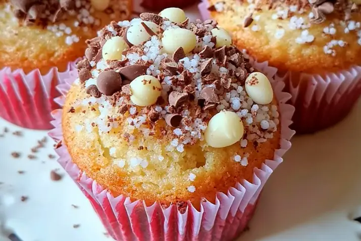 "Muffin con yogurt, cuore di cioccolato e granella di nocciole: soffici e golosi"