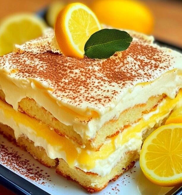 "Tiramisù al Limone: Un Dolce Fresco e Goloso dal Sapore Unico!"