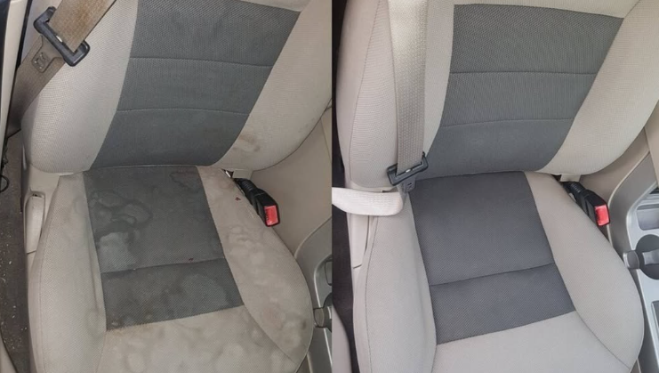 Macchie ostinate sui sedili dell'auto? Il trucco dell'autolavaggio per rimuoverle