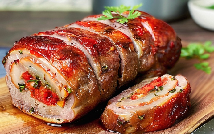 Polpettone ripieno di collo di maiale