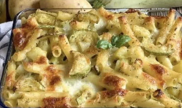 Pasta al forno con zucchine e patate