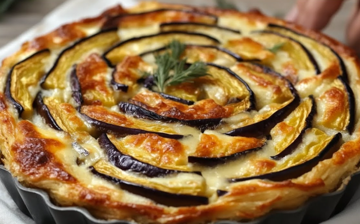 Sformato di Pasta Fillo con Melanzane e Formaggio