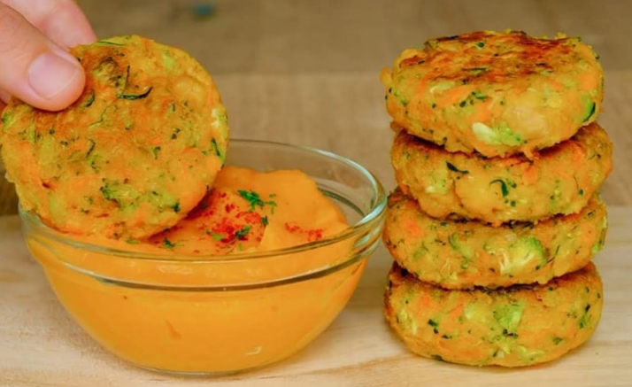 Polpette di ceci e verdure con purè di patate dolci