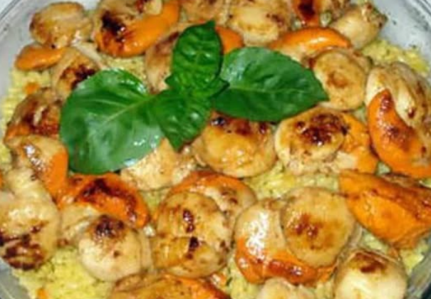 Risotto con capesante e zafferano