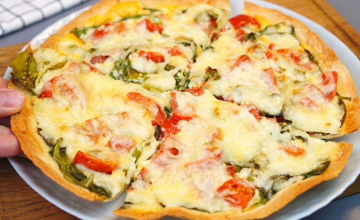 Tortilla al forno con spinaci e uova