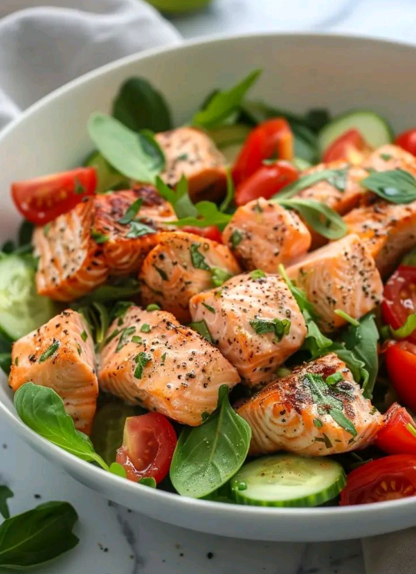 Insalata di salmone alla griglia