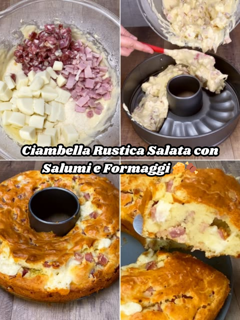 Ciambella Rustica Salata con Salumi e Formaggi