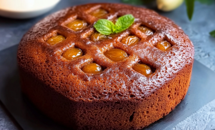 Torta umida di datteri