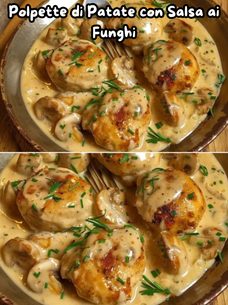 Polpette di Patate con Salsa ai Funghi