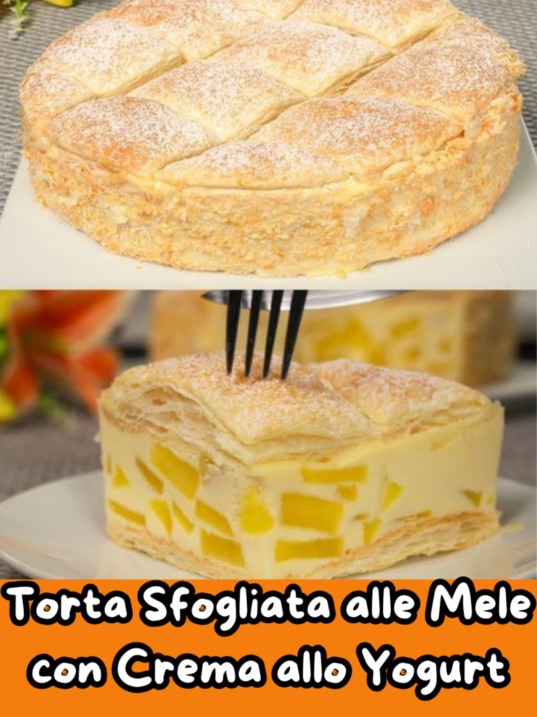 Torta Sfogliata alle Mele con Crema allo Yogurt