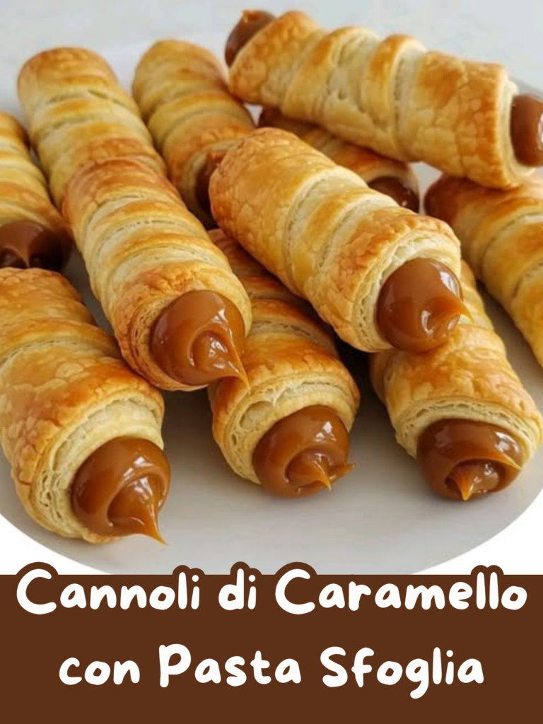 Cannoli di Caramello con Pasta Sfoglia – Un dessert croccante e irresistibile
