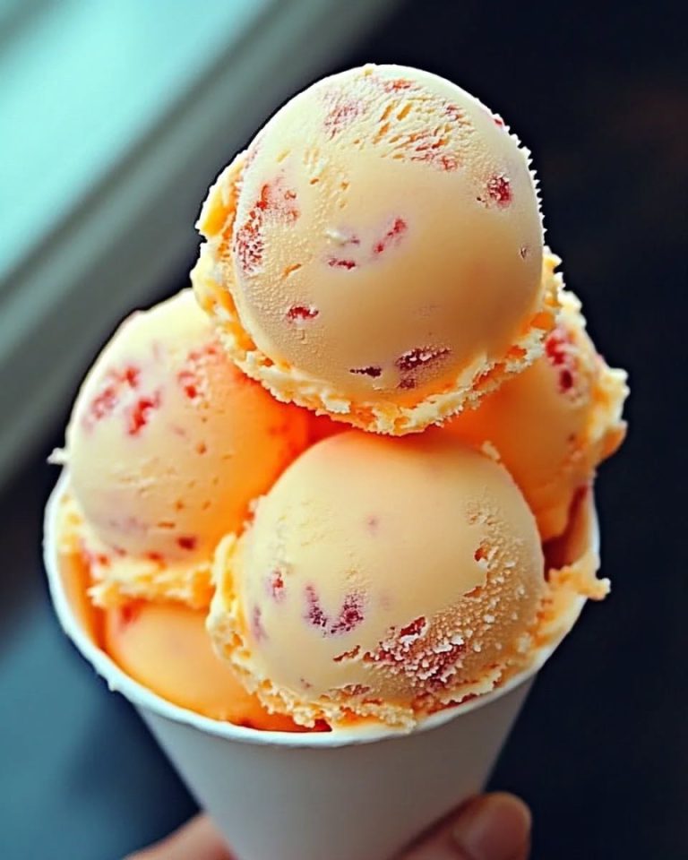 Gelato alla pesca fatto in casa