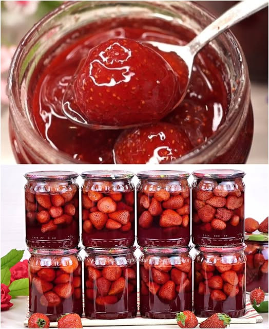 Faccio la marmellata di fragole solo secondo questa ricetta, non ne cerco altre: il gusto e l’odore delle fragole rimangono. E senza addensante è denso