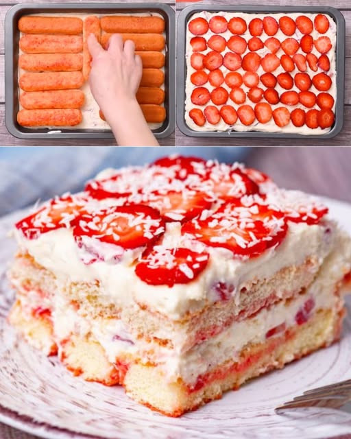 Tiramisù alle fragole e cocco: