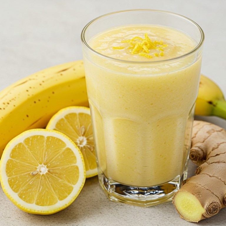 Frullato di banana, limone e zenzero | Bevanda rinfrescante ed energizzante