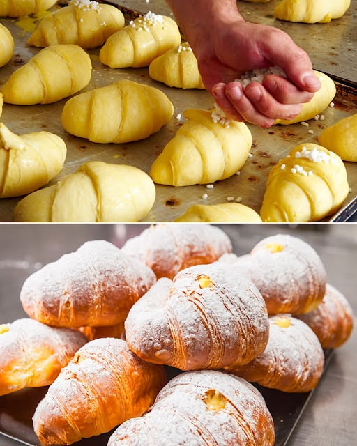 Cornetti di pasta brioche: