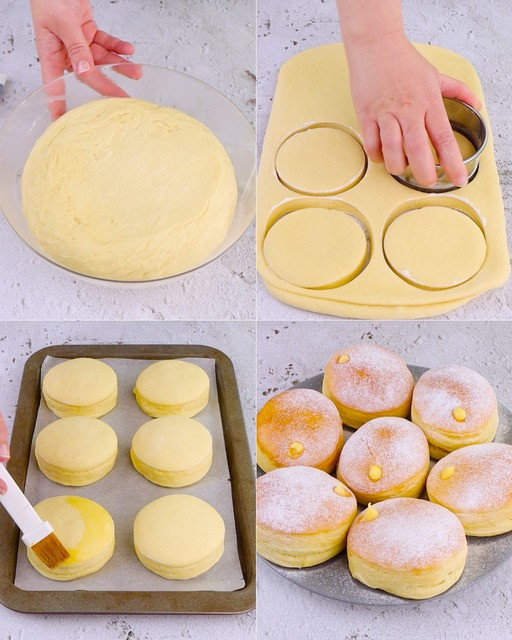 Bombe al forno con crema