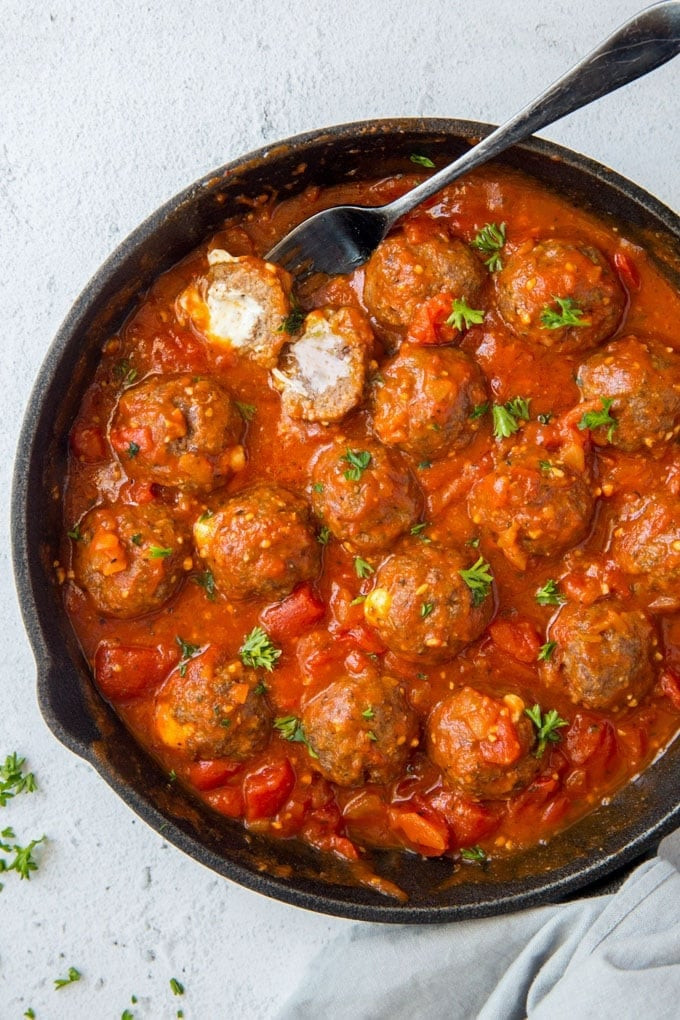 Polpette Ripiene Di Mozzarella Al Forno