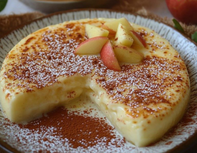 Dolce Francese con 1 Tazza di Latte e 2 Mele