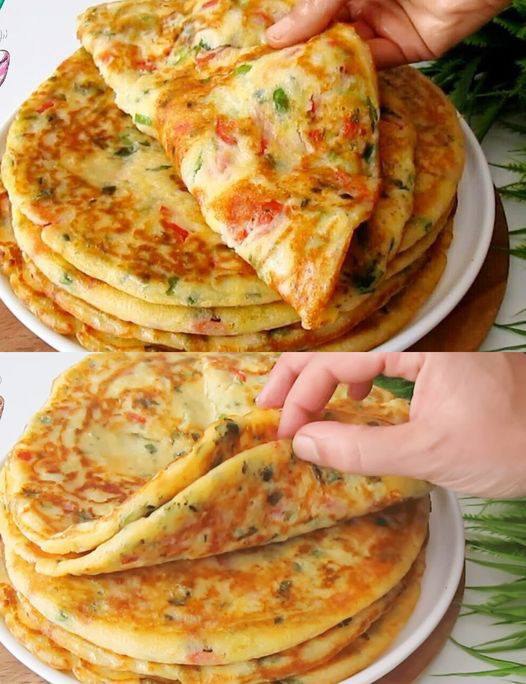 Fantastici pancake all’aglio con formaggio in 5 minuti