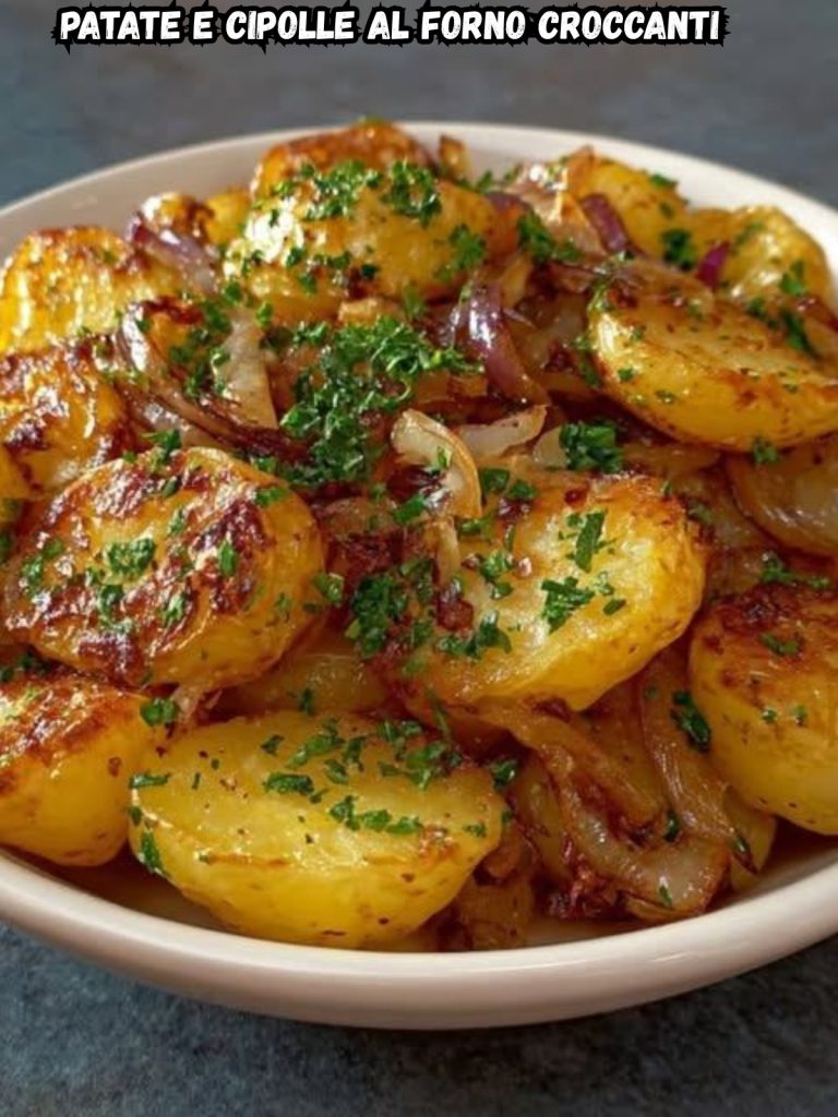 Patate e Cipolle al Forno Croccanti