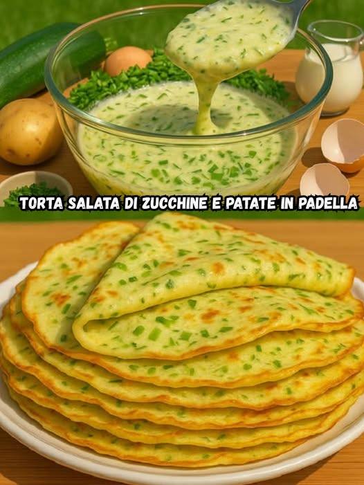 Torta Salata di Zucchine e Patate in Padella