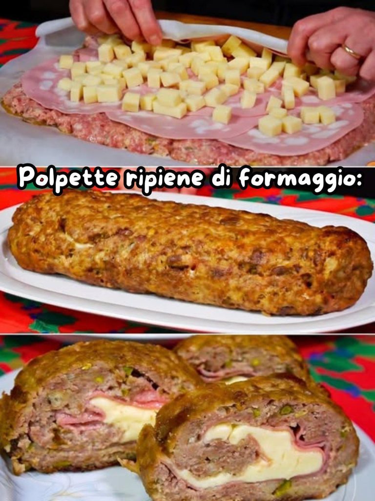 Polpettone ripieno di formaggio: un secondo piatto irresistibile dal cuore filante