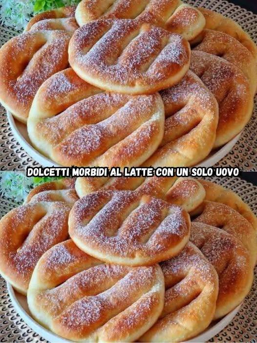 Dolcetti Morbidi al Latte con un Solo Uovo: Semplici, Profumati e Perfetti per la Colazione o la Merenda