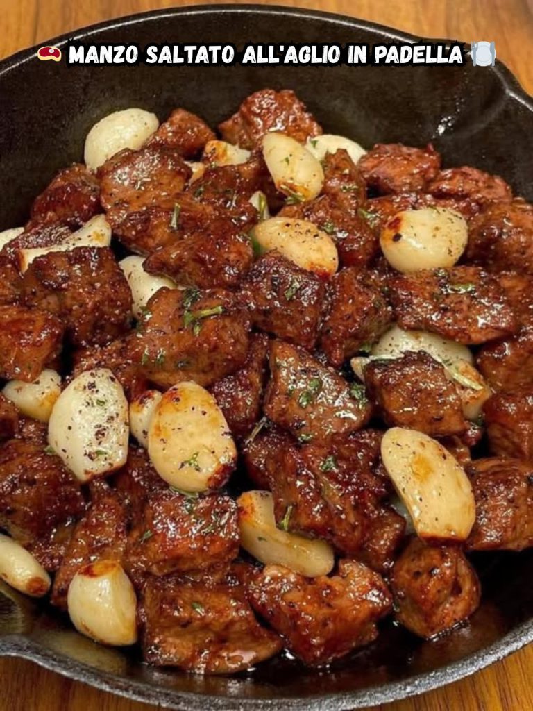 Manzo Saltato all’Aglio in Padella