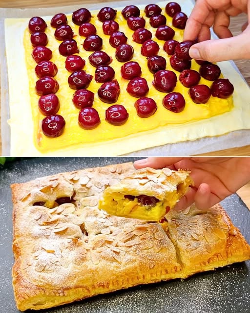 Torta di Sfoglia Crema e Amarena: Un Dolce Facile e Veloce per Ogni Occasione